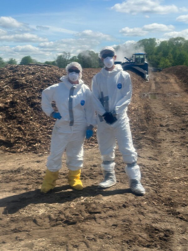 Jorge Montezuma on a composting facility site visit