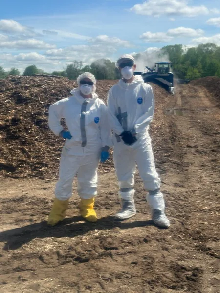 Jorge Montezuma on a composting facility site visit